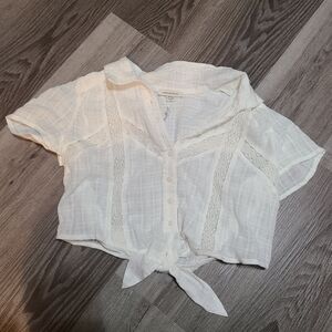 American Eagle White Blouse M